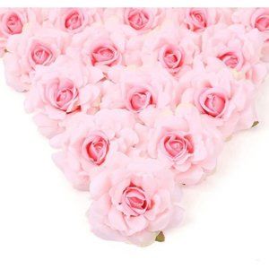 20 Count | Light Pink Silk 4.3” Rose Heads Wedding Bouquet Wedding Flowers New